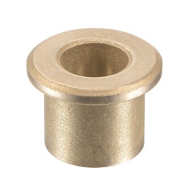 sourcing map Flange Sleeve Bearings 8mm Bore 12mm OD 12mm Length 16mm Flange Dia 2mm Flange Thickness Sintered Bronze Self-Lubricating Bushing 4pcs