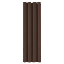 Deconovo Thermal Insulated Eyelet Blackout Curtain 52"x 72" Brown 1 Panel