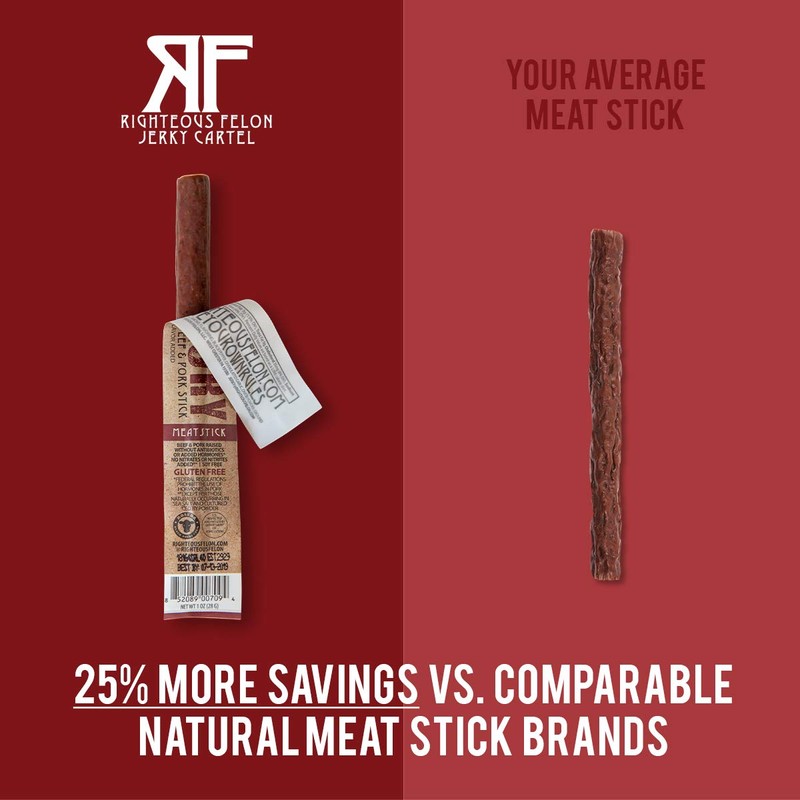 Righteous Felon Meat Sticks Bundle - Original Hickory - All-Natural