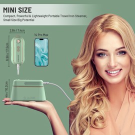Iron for Clothes,Travel Steam Iron with a Cup,Portable Mini Iron,2 Steam Levels/DryIroning/Foldable/1100W 120V Garment Steamers (ONLY FOR 120V) (Green)