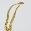 (S F) Oil Drip Pendant Necklace Cuban Chain Choke Chain