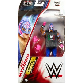 Mattel WWE Top Picks Elite Action Figure & Accessories Set, Rey Mysterio 6-inch Collectible with Swappable Hands, Ring Gear & 25 Articulation Points
