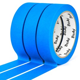 DOAY 3 Pack Blue Painters Tape - Masking Tape 1 Inch Wide - Multi-Surface, Smart Adhesion, Indoor & Outdoor - 300FT Total - Paint Tape for DIY, Labeling, Art, Car, General Purpose (#3910)