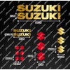 SUZUKI TANK & MOTORCYCLE HELMET STICKERS SET - PRE-CUT -