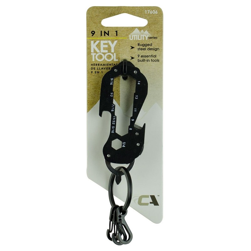 Utility Series 17606 9-in-1 Matte Black Key Tool, 1 Pack
