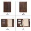 Contacts Full Grain Leather A5 Binder Portfolio 6 Ring Binder