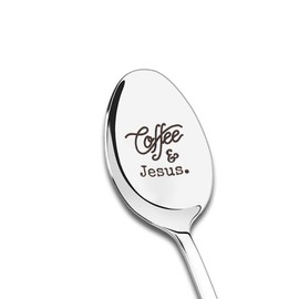 Jesus Christian Gifts for Pastor Coffee Lover Jesus Religious Gifts for Women Men Birthday Christmas Gift for Mom Dad Friend Inspirational Christian Gift for Coffee Lovers Spoon