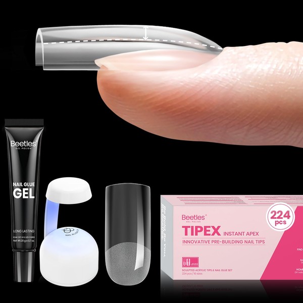Tipex Nail Kit Medium Square Beetles Gel X Nail Tips