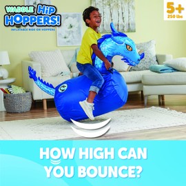 WADDLE Hip Hoppers Bouncy Hopper Inflatable Hopping Animal Bouncer, Supports Up to 250 Pounds, Ages 5 and Up (Brown Bull)