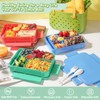 3 Pack Bento Box Adult Lunch Box, 45 oz Leakproof