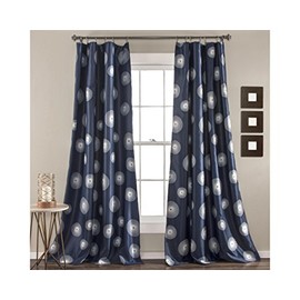 Lush Decor Ovation Window Curtain Panel Set, 84" x 52", Navy - Discontinued