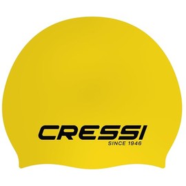 Cressi Eddie Swim Cap - Unisex Swimming Cap, Yellow/Black, One Size