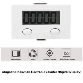 Magnetic Induction Counter,Digital Electronic Punch Counter,Metal Sensor, 5-Digits LCD Digital Display 0-99999, Magnetic Induction Proximity Switch