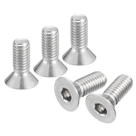 TOP-VIGOR 50Pcs #10-32x1/2 Hex Socket Countersunk Head Cap Screws, Allen Socket Drive 304 Stainless Steel DIN7991 Flat Head Socket Cap Screws Bolts for Bicycle Motorcycle, Machinery Repairment