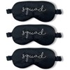 3 Pack: Satin Sleep Mask - 3 Squad (Black)