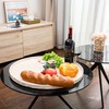 PEMAR 22" Round Mother of Pearl Extra Large Ottoman Tray