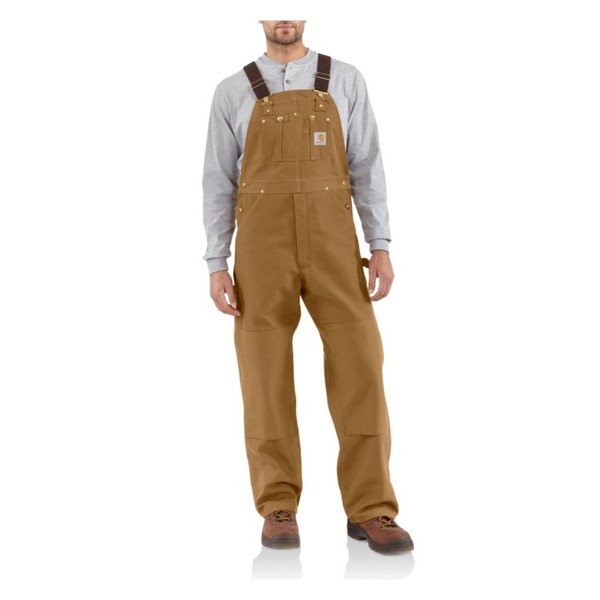 Carhartt Men's Duck Bib Overall Unlined R01,Carhartt Brown,30 x 36