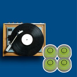 Yibuy 12x6mm Green Spirit Bubble Level Turntable Surface Leveler Measuring Tool Round Inclinometers Pack of 4