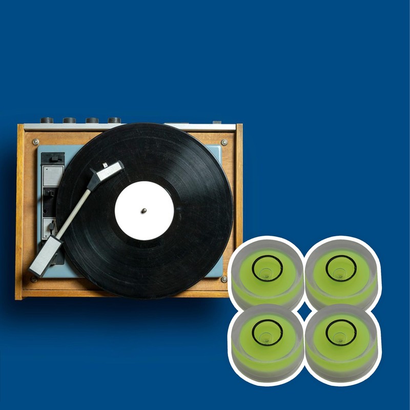 Yibuy 12x6mm Green Spirit Bubble Level Turntable Surface Leveler Measuring