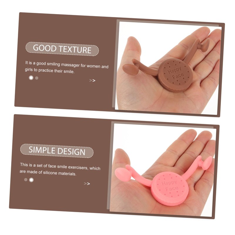 Beavorty 2pcs Muscle Lips Smile Trainers for Face Exercise Jawline