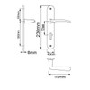 Aqbau® Door Handle Set Long Plate Black Door Handle Door