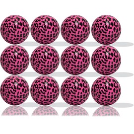 Pink Leopard Print Golf Balls – Set of 12 Novelty Golf Balls | Quality Unique Gift for Women, Golfers, Bachelorette Parties, Birthdays