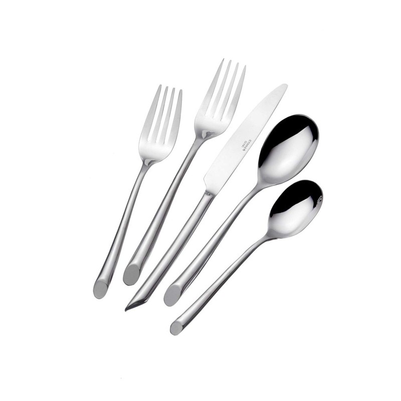 Towle Living 42-Piece Silverware Set, Service for 8, Wave Flatware