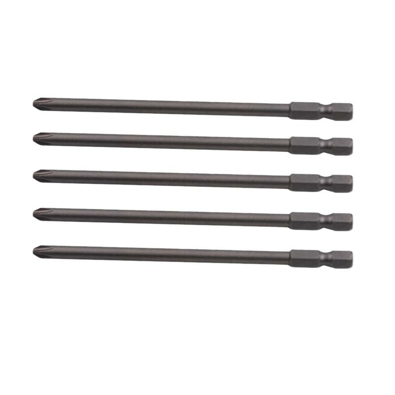5-Piece Magnetic Long Hexagonal Cross Head Screwdriver Drill Set Compatible