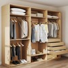 bimiti Pull Down Closet Rod Adjustable Width 26-35 Inches Floating