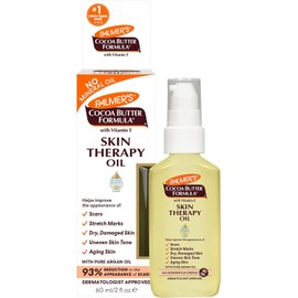 Palmer's Cocoa Butter Formula Skin Therapy Treatment Oil – Aceite de Tratamiento Corporal con Manteca de Cacao, Vitamina E, Aceite Puro de Argán, Obstetra y Dermatológicamente Probado, 60ml