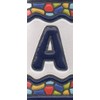 Spanish Ceramic Numbers & Letters Tiles Church Window Design Tile
