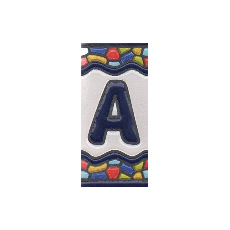 Spanish Ceramic Numbers & Letters Tiles Church Window Design Tile