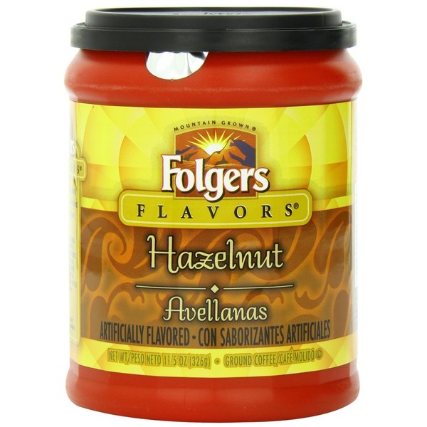 Folgers Hazelnut Coffee, 11.5 Ounce (Pack of 2)