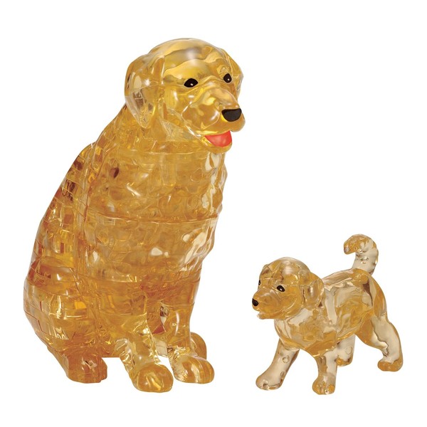 BePuzzled | Dog and Puppy Original 3D Crystal Puzzle, Ages 12 and Up
