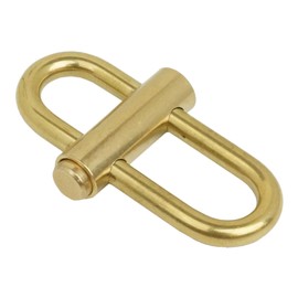KOYOKOMA Carabiner, Lockable, Sliding Key Holder, Brass, Small, Lightweight, Compact, Portable, Keys, Outdoor, Leisure (Cylindrical Type)