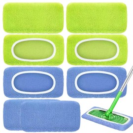 Awubsd 8 Reusable Microfibre Microfiber Floor Speed Mop Refill Wipes Pads