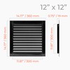 12" x 12" Inch Black Galvanized Steel Vent Cover -