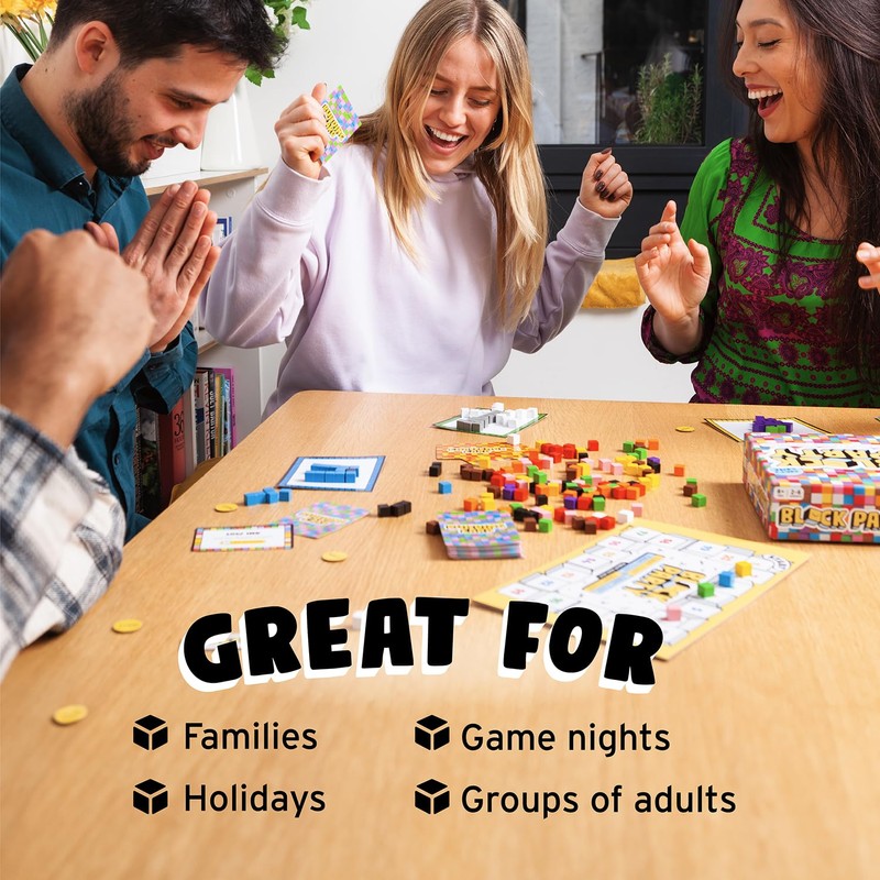 Block Party: Colourful Block Building Family Board Game for Kids