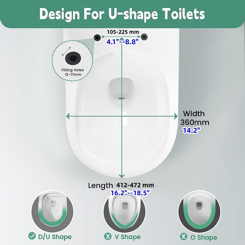SADALAK Soft Close Quick Release Toilet Seat Elongated- Heavy Duty