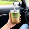 BLUEPOLAR 13oz/400ml Glass Water Tumbler with Straw and Lid Sealed