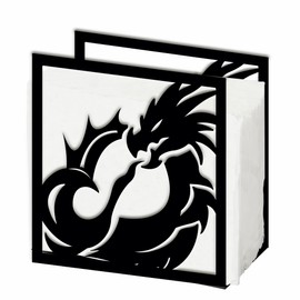 SUPERDANT Fire Breathing Dragon Napkin Holder for Tables Dragons Metal Standing Paper Cocktail Napkins Tissue Dispenser for Kitchen Dining Table Countertop Outdoor Cocktail Café Home Decoration
