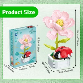 ARONRAVE Flower Building Blocks Set, Clamping Blocks, Mini Blocks, Artificial Plants Set with Flowers, Building Toy Sets, Building Blocks, Flower Bricks, Botanical Collection, Building Blocks, Toy,