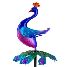 sunnylight Wind Spinners Outdoor, Peacock Wind Sculptures & Spinner, Garden Windmill for Yard, Garden, Patio, Lawn Decor