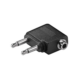 Goobay A 513 B Q Aeroplane Adaptor 2 x 3.5 mm Mono Plug