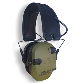 Emblem Outdoor Shield Pro Slim Electronic Ear Protection for Shooting and Safety with Sound Amplification