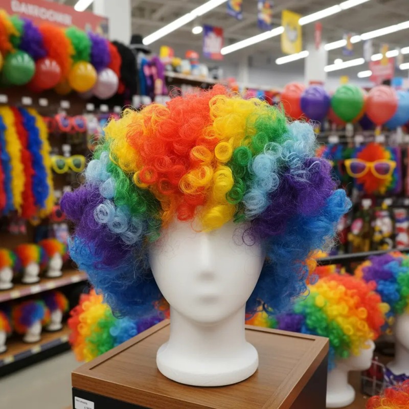 Peluca Afro De Colores China Payaso Fiesta Payasito