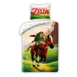 Halantex The Legend of Zelda Reversible Duvet Cover 140 x 200 cm and Pillowcase 70 x 90 cm, Multi-Colour, 100% Cotton