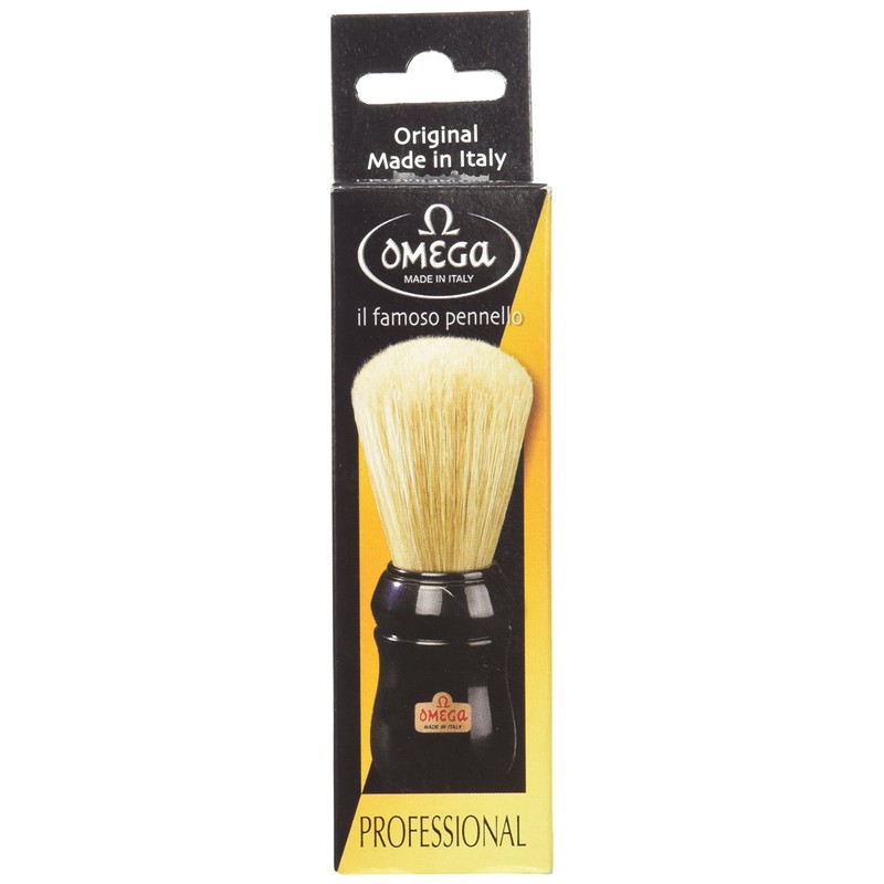 Omega Pure Bristle 10049 Shaving Brush, Black