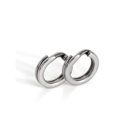 BLUEWING Stainless Steel Split Ring 25pcs Flat Ring High Strength Ring for Saltwater Freshwater Fast Change Rings Tackle Jigging Lure Connector, 33lbs