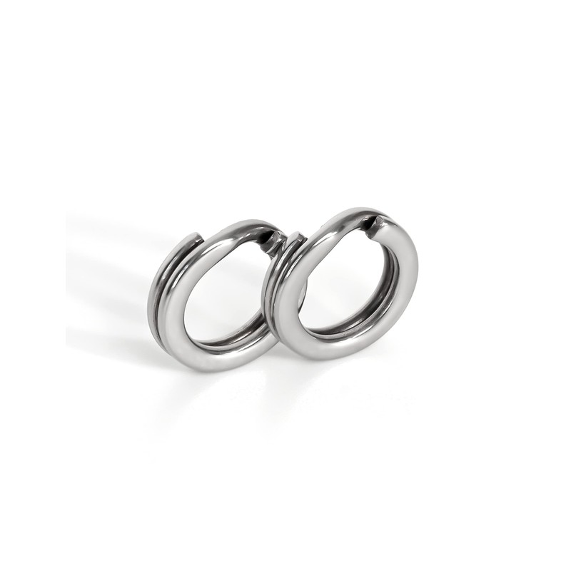 BLUEWING Stainless Steel Split Ring 25pcs Flat Ring High Strength